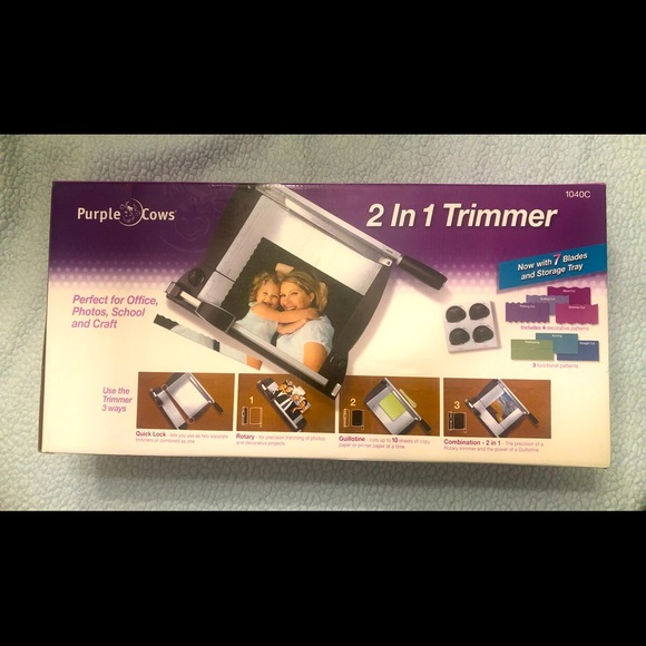Purple Cows Other - Purple Cows 2 in 1 Paper Trimmer